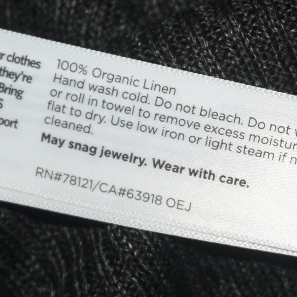 Eileen Fisher Organic Linen Cardigan Sweater Large - Picture 5 of 7